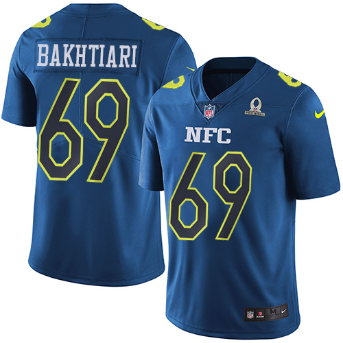 Nike Packers #69 David Bakhtiari Navy Men's Stitched NFL Limited NFC Pro Bowl Jersey - Click Image to Close